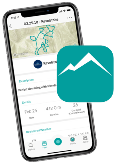 Snowledge app being used on an iPhone.