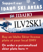 Idaho skier plate.